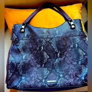 Vince Camuto snake, embossed, leather tote: Emely